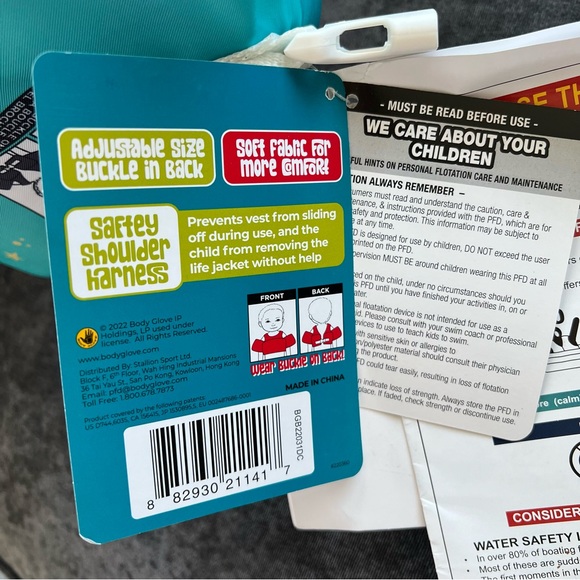 NWT Body Glove Child's Paddle Pals Life Jacket - U.S. Coast Guard-Approved - Picture 7 of 8